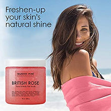 Load image into Gallery viewer, MAJESTIC PURE British Rose Gel Facial and Body Scrub - Gentle Gel Scrub Exfoliates, Hydrates, and Moisturizes Face and Skin - Rejuvenating and Refreshing - 10 oz