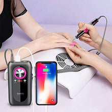 Load image into Gallery viewer, Bestidy Nail Drill Machine,30000rpm Professional Rechargeable Nail Drill Kit with 2000mAh Phone Power Bank Portable Electric Acrylic Nail Tools for Exfoliating, Grinding, Polishing