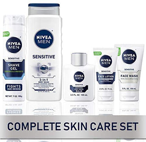NIVEA MEN Complete Skin Care Collection for Sensitive Skin, 5 Piece Gift Set
