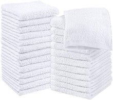 Load image into Gallery viewer, Utopia Towels Cotton Sage Green Washcloths Set - Pack of 24-100% Ring Spun Cotton, Premium Quality Flannel Face Cloths, Highly Absorbent and Soft Feel Fingertip Towels