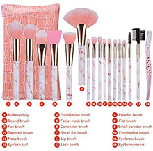 Load image into Gallery viewer, Makeup Brushes DUAIU 16 Pcs Premium Synthetic Foundation Eyeshadow Face Brushes Set for Powder Cream Liquid with Silicone Facial Mask Brush Eyebrow Razor PU Cosmetic Bag Pink