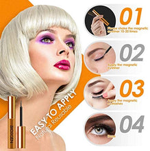 Load image into Gallery viewer, Magnetic Eyelashes with Eyeliner Kit, 6D Magnetic Lashes Reusable Natural Look Eyelashes, Magnetic Eyelash (5 pairs)