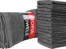 Load image into Gallery viewer, Utopia Towels Cotton Sage Green Washcloths Set - Pack of 24-100% Ring Spun Cotton, Premium Quality Flannel Face Cloths, Highly Absorbent and Soft Feel Fingertip Towels