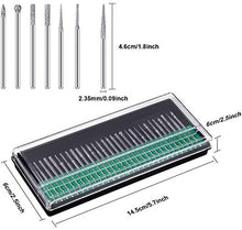 Load image into Gallery viewer, Zhehao 30 Pieces Cuticle Nail Drill Bits Set Needle/Flame/Cylinder/Cone/Ball Head 3/32 Inch Nail File Bits Fine Grits for Acrylic Gel Nails Prep, Nail Care Tools for Manicure Home Salon Use