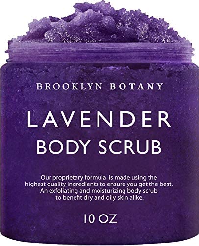 Brooklyn Botany Lavender Oil Body Scrub and Face Scrub – Moisturizing and Exfoliating Body Scrub