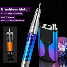 Load image into Gallery viewer, Professional Cordless Nail Drill Machine, Lavinda Rechargeable 35,000RPM Skyspace E File, Portable Electrical Nail File for Acrylic Nails with Upgrade Carbide Tungsten Drill Bits Protective Case