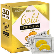 Load image into Gallery viewer, Cedlize Under Eye Collagen Patch, 24K GOLD ANTI-AGING MASK, Pads For Puffy Eyes &amp; Bags, Dark Circles and Wrinkles, With Hyaluronic Acid, Hydrogel, Deep Moisturizing Improves Elasticity, 30 PAIRS