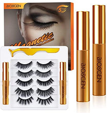 Load image into Gallery viewer, Magnetic Eyelashes with Eyeliner Kit, 6D Magnetic Lashes Reusable Natural Look Eyelashes, Magnetic Eyelash (5 pairs)