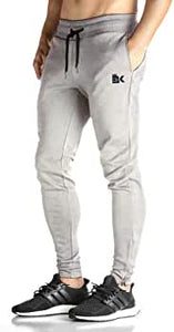 Mens Zip Joggers Pants - Casual Gym Workout Track Pants Comfortable Slim Fit Tapered Sweatpants with Pockets