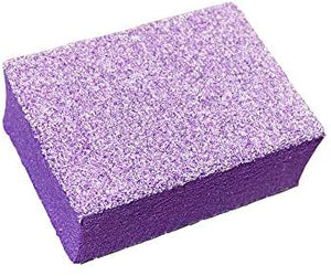 PrettyClaw | 40pc Mini Disposable Nail Buffer Blocks 80/80 White Grit Purple Buffing Sanding Nail File 2 Sided