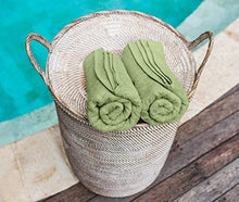 Load image into Gallery viewer, Utopia Towels Cotton Sage Green Washcloths Set - Pack of 24-100% Ring Spun Cotton, Premium Quality Flannel Face Cloths, Highly Absorbent and Soft Feel Fingertip Towels
