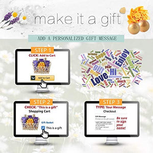 Relaxing Spa Gift Basket for Women - 9 Pcs Luxury Aromatherapy Lavender and Chamomile at Home Spa Bath Body Set