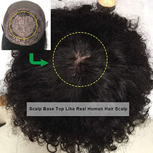 Load image into Gallery viewer, 200 Density Scalp Top Curly Full Machine Made Human Hair Wigs with Bangs Remy Brazilian Short Curly Wig For Women(16-22 inches)