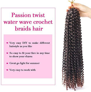 Passion Twist Hair for Braiding, Water Wave Crochet Braiding Hair Extensions
