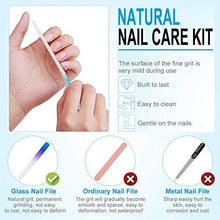 Load image into Gallery viewer, 5 Pack Glass Nail File With Case, Crystal Fingernail Files, Double Sided Finger Nail Files, Professional Manicure Nail Care