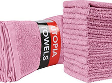 Load image into Gallery viewer, Utopia Towels Cotton Sage Green Washcloths Set - Pack of 24-100% Ring Spun Cotton, Premium Quality Flannel Face Cloths, Highly Absorbent and Soft Feel Fingertip Towels