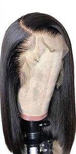 Human Hair Lace Front 13x4 Wigs Bob 10-16 Inch 150 Density Brazilian Virgin Human Hair Short Bob Wigs Straight Hair Natural Color