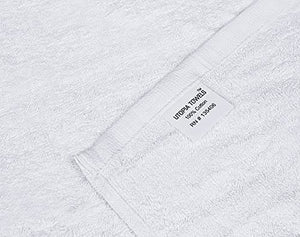 Utopia Towels Cotton Sage Green Washcloths Set - Pack of 24-100% Ring Spun Cotton, Premium Quality Flannel Face Cloths, Highly Absorbent and Soft Feel Fingertip Towels