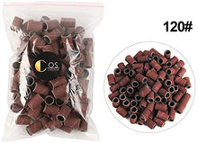 Load image into Gallery viewer, Nail Art Sanding Bands Set 100pc Manicure Sanding Ring for Electric Nail Drill Nail Salon Tools Set Size 120