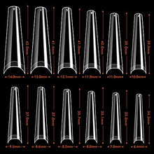 Load image into Gallery viewer, UNA GELLA Extra Long Nail Tips Coffin 200 PCS XXL Long Clear Acrylic Ballerina Nail Tips Half Cover Long False Artificial Nail Tips With Box For Nail Salons and Home DIY