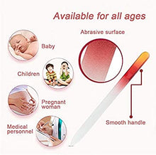 Load image into Gallery viewer, 5 Pack Glass Nail File With Case, Crystal Fingernail Files, Double Sided Finger Nail Files, Professional Manicure Nail Care