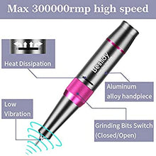 Load image into Gallery viewer, Bestidy Nail Drill Machine,30000rpm Professional Rechargeable Nail Drill Kit with 2000mAh Phone Power Bank Portable Electric Acrylic Nail Tools for Exfoliating, Grinding, Polishing