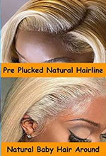 Load image into Gallery viewer, Mesariel Blonde Lace Front Wigs Human Hair Body Wave 13x4 HD 613 Lace Frontal Wig Pre Plucked with Baby Hair 150% Density 613 Lace Front Wig Human Hair for Women