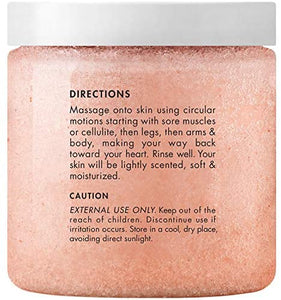 Majestic Pure Himalayan Salt Body Scrub with Lychee Oil, Exfoliating Salt Scrub to Exfoliate & Moisturize Skin, Deep Cleansing - 10 oz