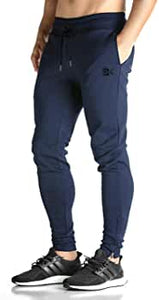Mens Zip Joggers Pants - Casual Gym Workout Track Pants Comfortable Slim Fit Tapered Sweatpants with Pockets