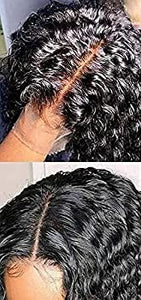 Water Wave Lace Front Wigs Human Hair Brazilian Virgin Human Hair 13X4 Lace Frontal Wigs 150% Density Pre Plucked With Baby Hair Natural Black Kropan Wigs For Black Women