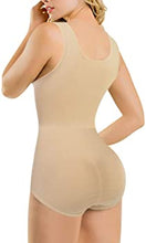 Load image into Gallery viewer, Women Waist Trainer Bodysuit Slim Full Body Shapewear Seamless Round Neck Jumpsuits Tummy Control Tops