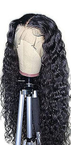 Water Wave Lace Front Wigs Human Hair Brazilian Virgin Human Hair 13X4 Lace Frontal Wigs 150% Density Pre Plucked With Baby Hair Natural Black Kropan Wigs For Black Women