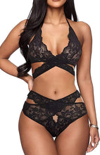 Load image into Gallery viewer, Donnalla Women Sexy Lingerie Set Two Piece Lace Bra and Panty Set Bralette Sleepwear