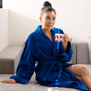 Blair Womens Cotton Terry Cloth Bathrobe Shawl Collar Velour Spa Robe
