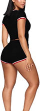 Load image into Gallery viewer, WIHOLL Womens Casual 2 Piece Short Sleeve Outfits Sets Summer Sexy Active Tracksuits