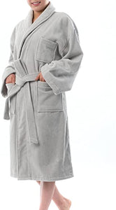 Blair Womens Cotton Terry Cloth Bathrobe Shawl Collar Velour Spa Robe