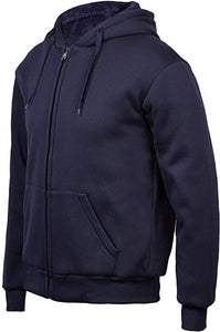 Hoodies for Men Heavyweight Fleece Sweatshirt - Full Zip Up Thick Sherpa Lined