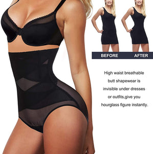 Women Butt Lifter Shapewear Hi-Waist Double Tummy Control Panty Waist Trainer Body Shaper