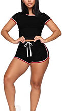 Load image into Gallery viewer, WIHOLL Womens Casual 2 Piece Short Sleeve Outfits Sets Summer Sexy Active Tracksuits