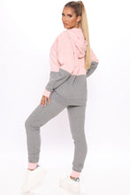Load image into Gallery viewer, That Was Easy Zip Up Hoodie And Jogger Set - Pink/combo