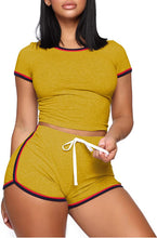Load image into Gallery viewer, WIHOLL Womens Casual 2 Piece Short Sleeve Outfits Sets Summer Sexy Active Tracksuits