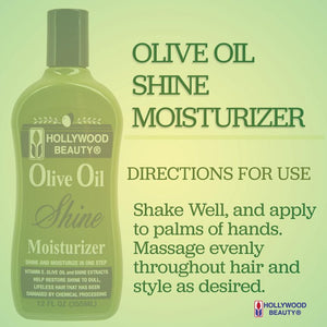 Hollywood Beauty Olive Oil Moist & Shine Moisturizing Hair Lotion, 12 oz