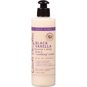 Carol's Daughter Black Vanilla Hair Detangling Combing Cream For Dry and Dull Hair, 4 in 1 Combing Creme and Moisturizing Styling Creme , 8 fl oz