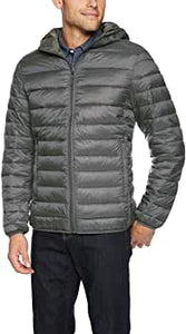 Men's Lightweight Water-Resistant Packable Hooded Puffer Jacket