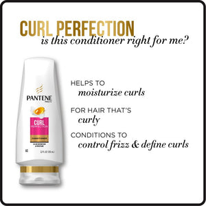 Pantene Conditioner, Curl Perfection for Curly Hair, 17.7 fl oz