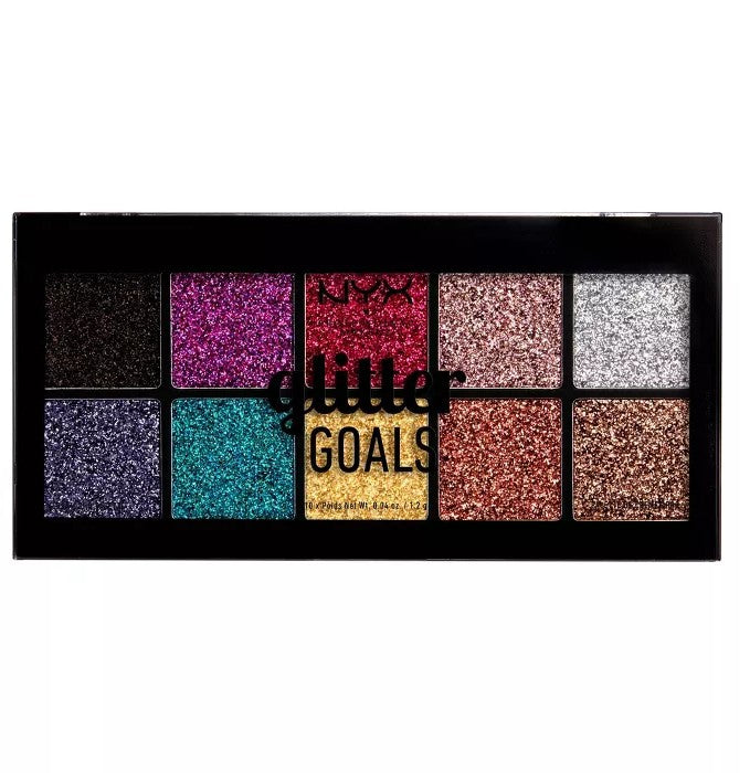 NYX Professional Makeup Glitter Goals Cream Pro Eye Shadow Palette - 3.61oz