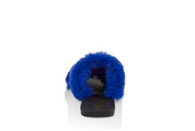 Load image into Gallery viewer, Double Faux Fur Strap Slide Sandals