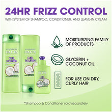 Load image into Gallery viewer, Garnier Fructis Curl Nourish Leave-in Conditioner with Coconut Oil, 10.2 fl oz