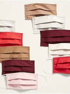 Variety 10-Pack of Cloth Face Masks for Adults (with Ear Adjusters)