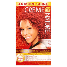 Load image into Gallery viewer, (2 pack) Creme of Nature Exotic Shine Color Intensive Red 7.6 Permanent Hair Color, 1 application